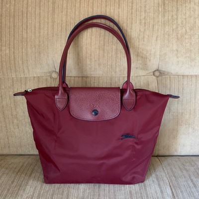 burgundy longchamp bag