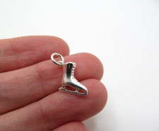 925 Sterling Silver Winter Theme Ice Skate Boot Pendant for Necklace