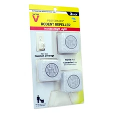 Victor PestChaser Rodent Repeller Includes Night Light Mini Size Max Coverag 3pk