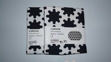  2 Set IKEA Lurvig Pet Bed Cover for Cat Dog  Black  White 13 3/4" x 20.5"