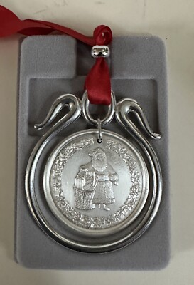 NEW * 1990 NOEL *  Christofle Silver Plated Santa Christmas Ornament Decoration