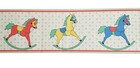 Lot of 5 Rolls Wallpaper Border 6.85"x5yds Rocking Horses HJ3271B VTG Kids Room