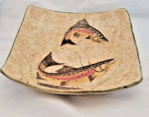 STEINZEUG FISCHPLATTE SCHÜSSEL SERVIERAUFSTELLER MIKROWELLE SPÜLMASCHINENFEST UNIKAT - Bild 3 von 6
