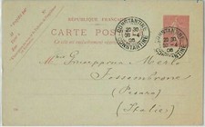 44712 - ALGERIEN - POSTGESCHICHTE - GANZKARTENKARTE nach ITALIEN 1906