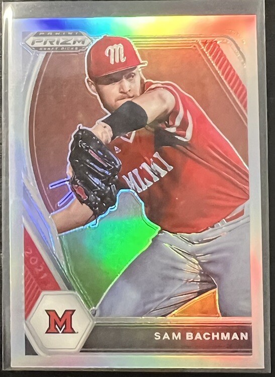 2021 Panini Prizm Draft Picks Silver Prizm Sam Bachman #PDP9 Los Angeles Angels