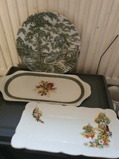 Platters plates serving posh teas high tea weddings display vinyage