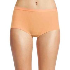 No Boundaries Women's Cotton Shine Boyshort Panties Size LARGE Bright Apricot