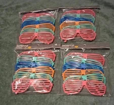 Spritz Eyewear Shutter Plastic Glasses Halloween Costume Cosplay Raves 24 Lot 
