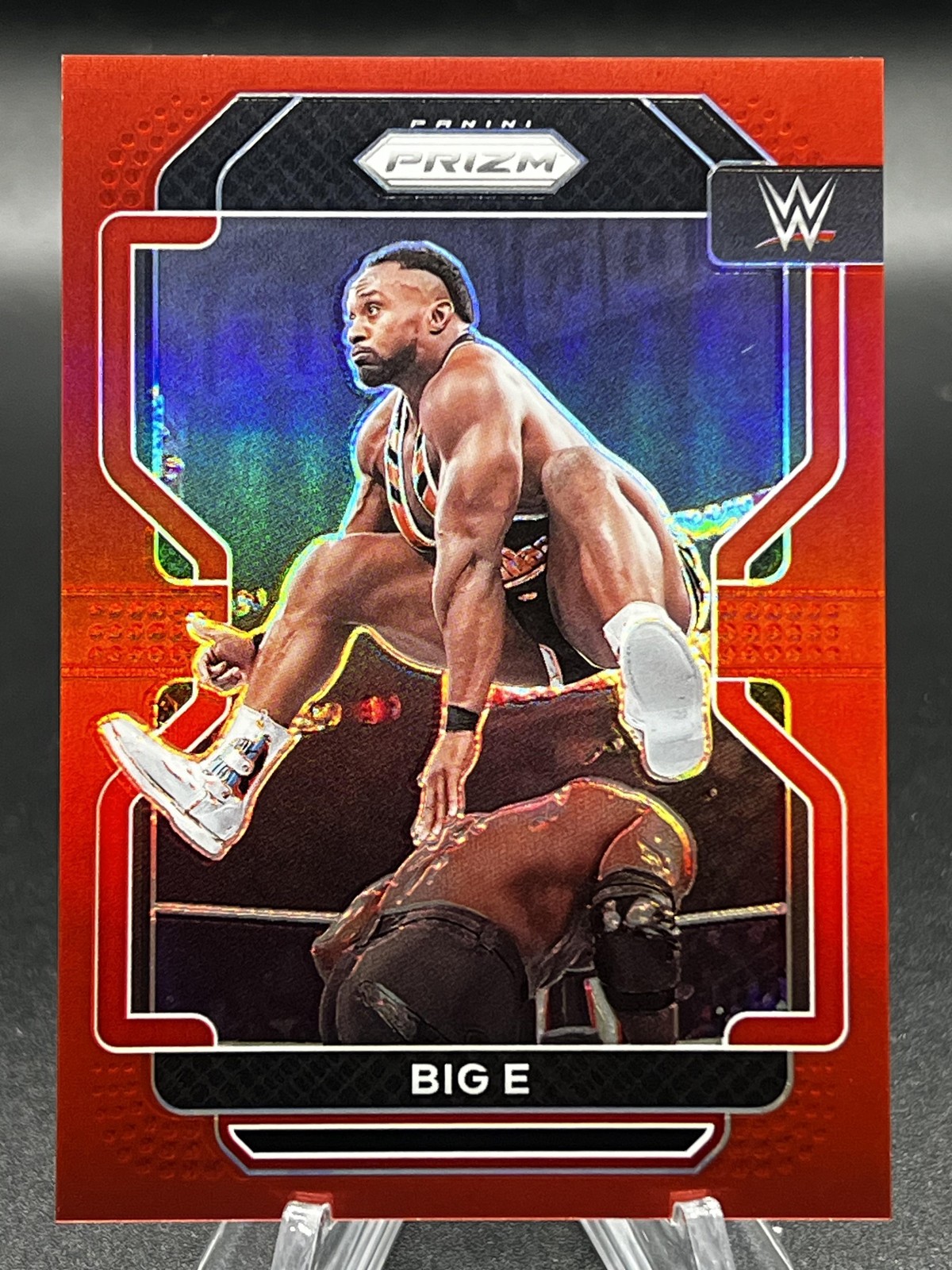 2022 Panini Prizm WWE #117 Big E Red New Day /299 SP