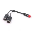 Auto Car Cigarette Lighter Splitter Charger Plug Socket Adapter Dual Port M/F