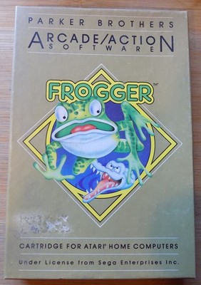 1982 Frogger For Atari 400, 800, and 1200XL Home Computer Complete In Box