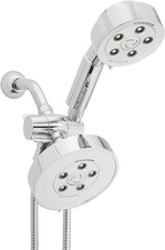 Neo Anystream VSR-233010 6-Spray Polished Chrome Dual Shower Head 2.5-GPM 9.5 L