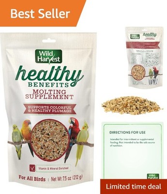 7.5 Oz Vitamin-Enriched Molting Supplement for All Birds - Millet & Oat Groats