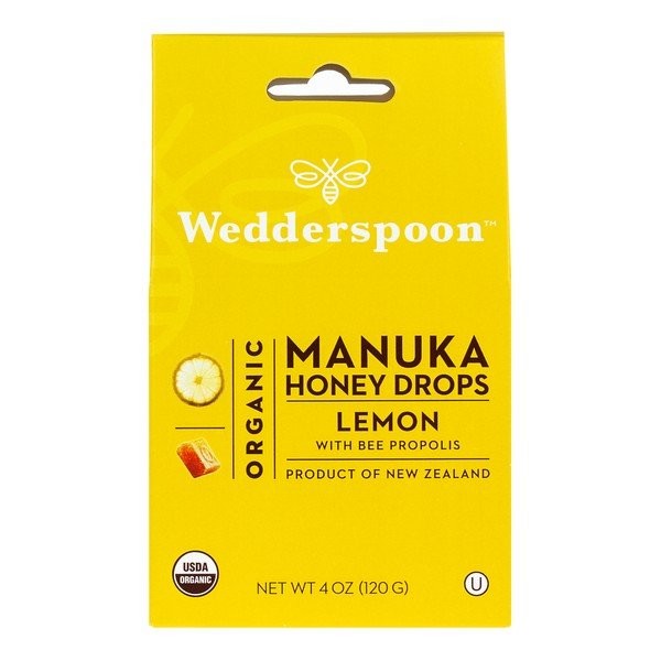 Wedderspoon Organic Manuka Honey Drops Lemon 4 oz Box 2390₽