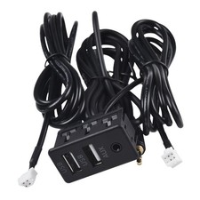 Brand New AUX Socket Socket Easy To Use Easy To Install 4pin 6pin Black