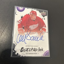 2025-26 Upper Deck Detroit Red Wings Centennial Ulf Samuelsson Octopus Ink Auto