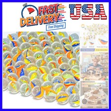 Bulk Glass Marbles - Thick Cat Eye Mix 3 Colors Medium Sized 80Pcs Marble Dec...