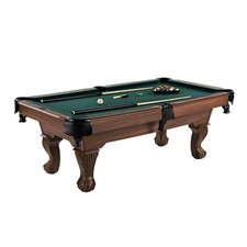 7ft Full Size Pool Table Green Felt Billiards Game Set W/ Cues Balls Rack Brush
