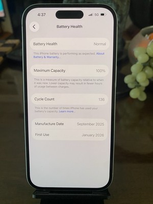Apple iPhone 15 128GB Blue - Boost Only - 100% Battery Health
