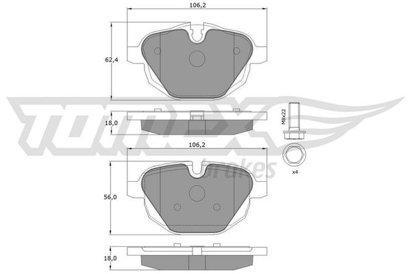 Tomex Brakes Bremsbelagsatz, Scheibenbremse TX 17-34 FüR BMW-image
