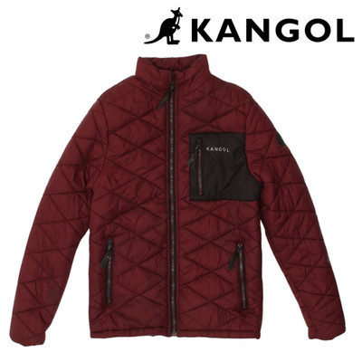 Herren Kangol Mantel Jacke gesteppt wattiert leicht Reißverschluss Smart Freizeit UK S M L