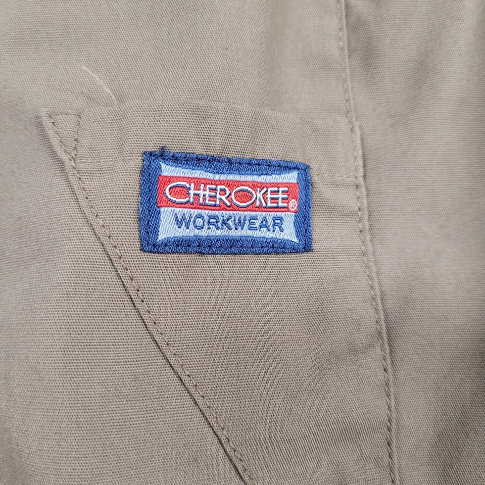 Pantalones Médicos Cherokee Workwear (M) Tostados Bolsillos Cintura Elástica Foto 2 de 4