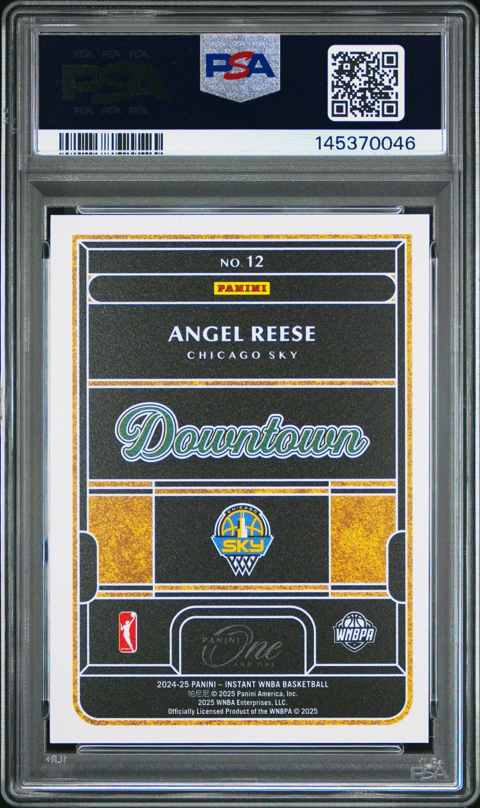 2024 PANINI ROOKIE ROYALTY WNBA DOWNTOWN #12 ANGEL REESE PSA 10 view 2