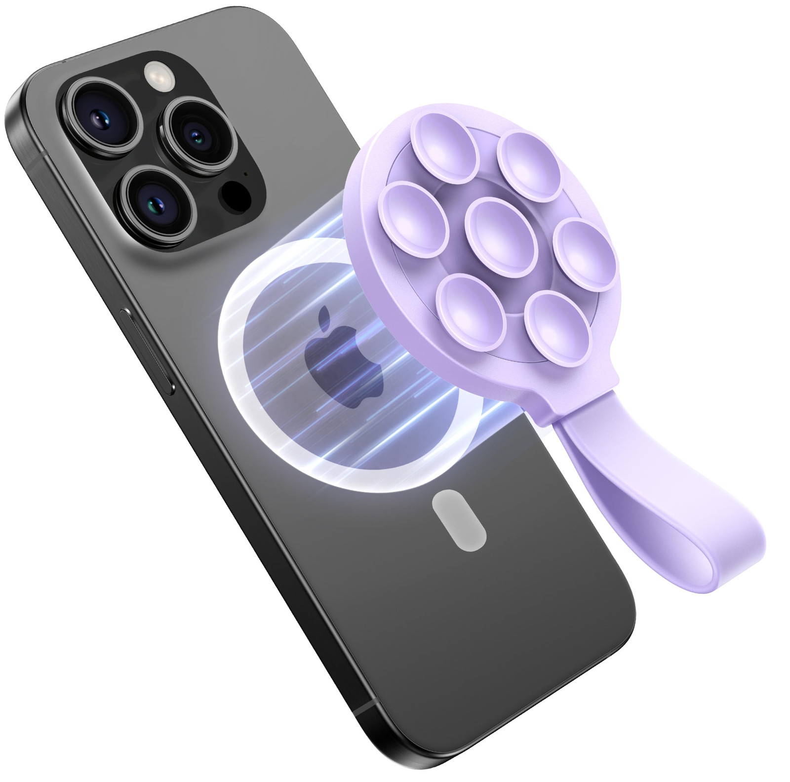 Silicone Magnetic Suction Phone Holder Stand for Car Dashboard