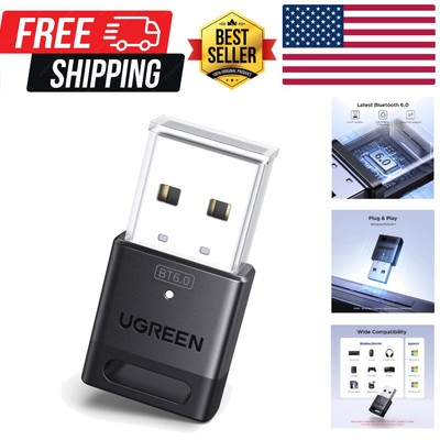 USB Bluetooth Adapter for PC, Bluetooth 6.0 Dongle Receiver EDR & BLE, Plug &...