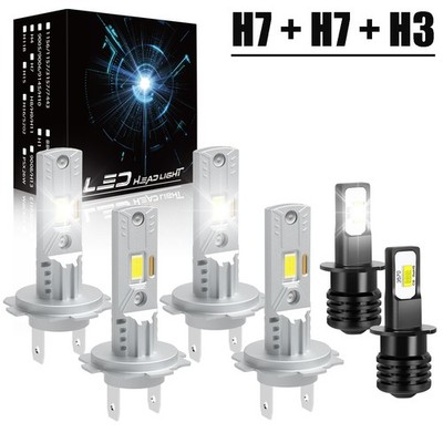 For SAAB 9-3 2004-2007 6500K LED Headlight High Low + Fog Lights Bulbs Combo 6pc