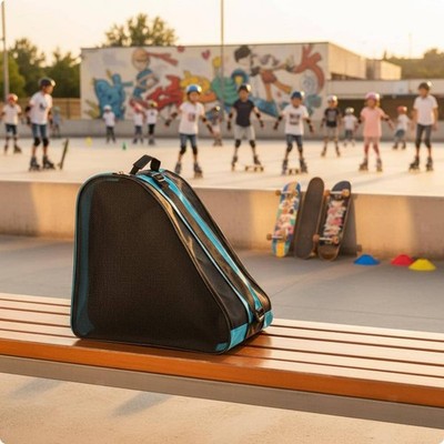 Inline Skate Tasche mit verstellbarem Schultergurt, Rollschuh Rucksack