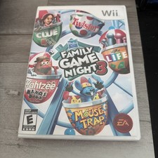 Hasbro Family Game Night 3 (Nintendo Wii, 2010) Complete Tested & Works Cib