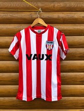 SUNDERLAND 80s HOME FOOTBALL SHIRT SOCCER JERSEY RETRO SCORE DRAW REPLICA SIZE S