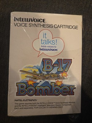 INTELLIVISION INTELLIVOICE B-17 BOMBER New Unopened Voice Synthesis Cartridge 
