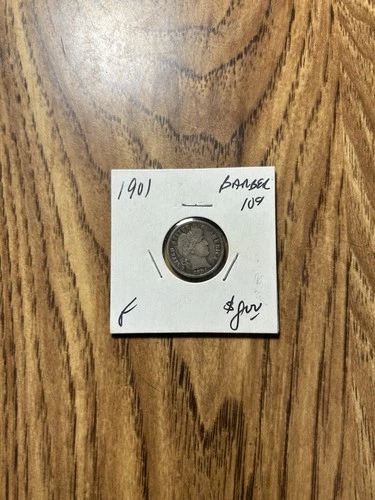 1901 Barber Dime Fine