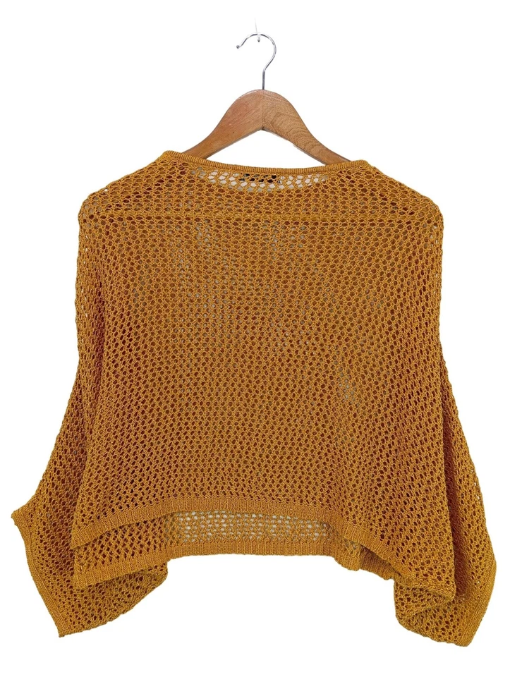 MANGO Jersey de ganchillo Mujeres Jersey Talla EU 34 naranja claro look casual - Imagen 2 de 4