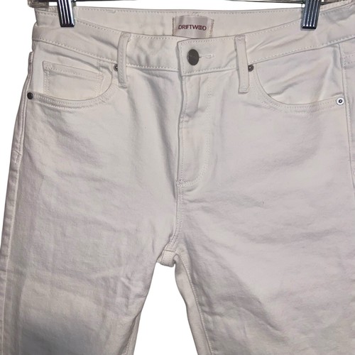 Driftwood Jeans Damen Größe 27 Audrey Weiß Stretch Denim Sommer Freizeit Hose - Bild 3 von 10