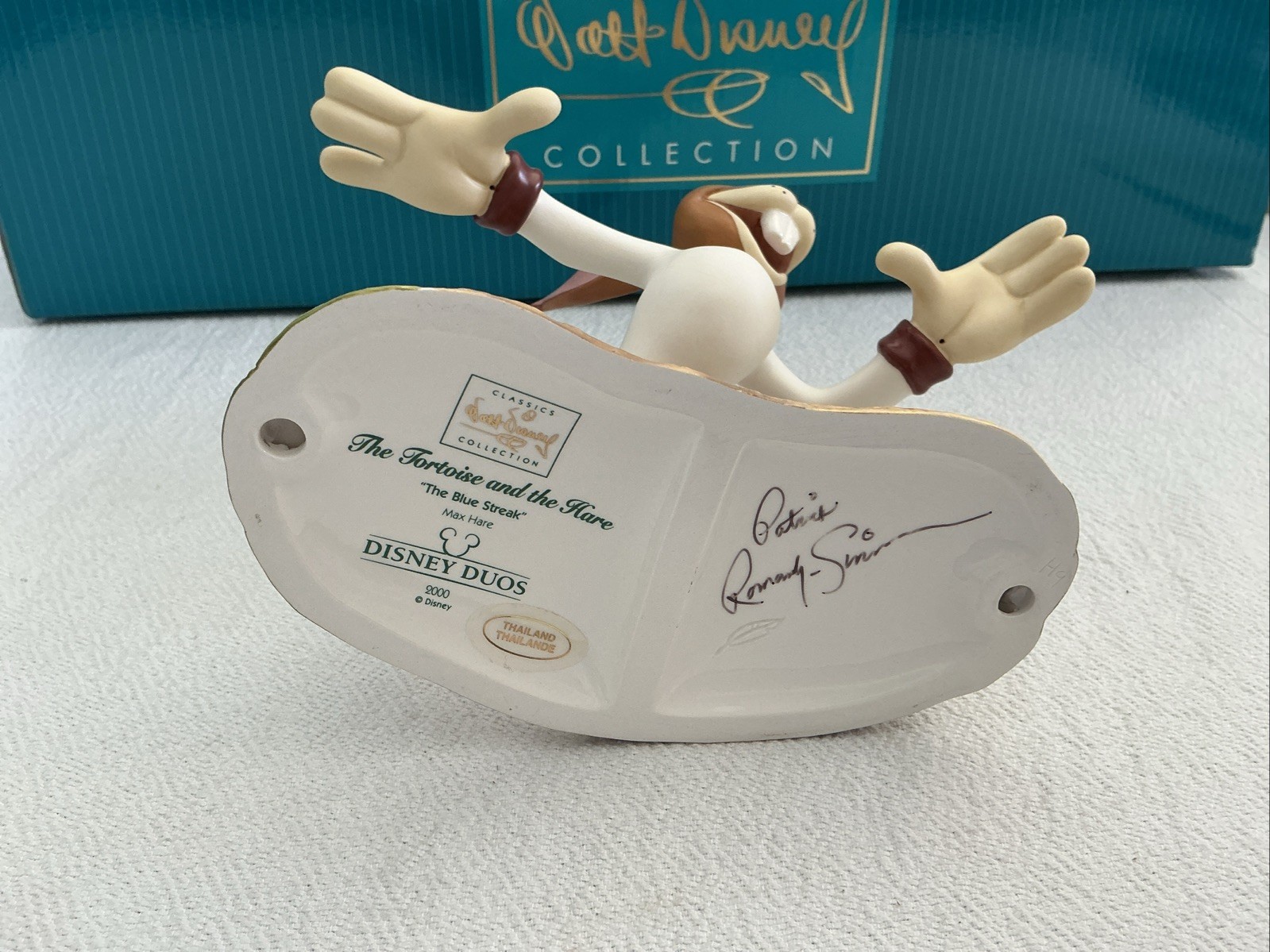 WDCC Artist Signed Tortoise and the Hare “Slow But Sure” & “The Blue Streak”Read