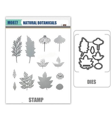 NATURAL BOTANICALS Stamps and Metal Cutting Dies DIY Scrapbooking Album Paper