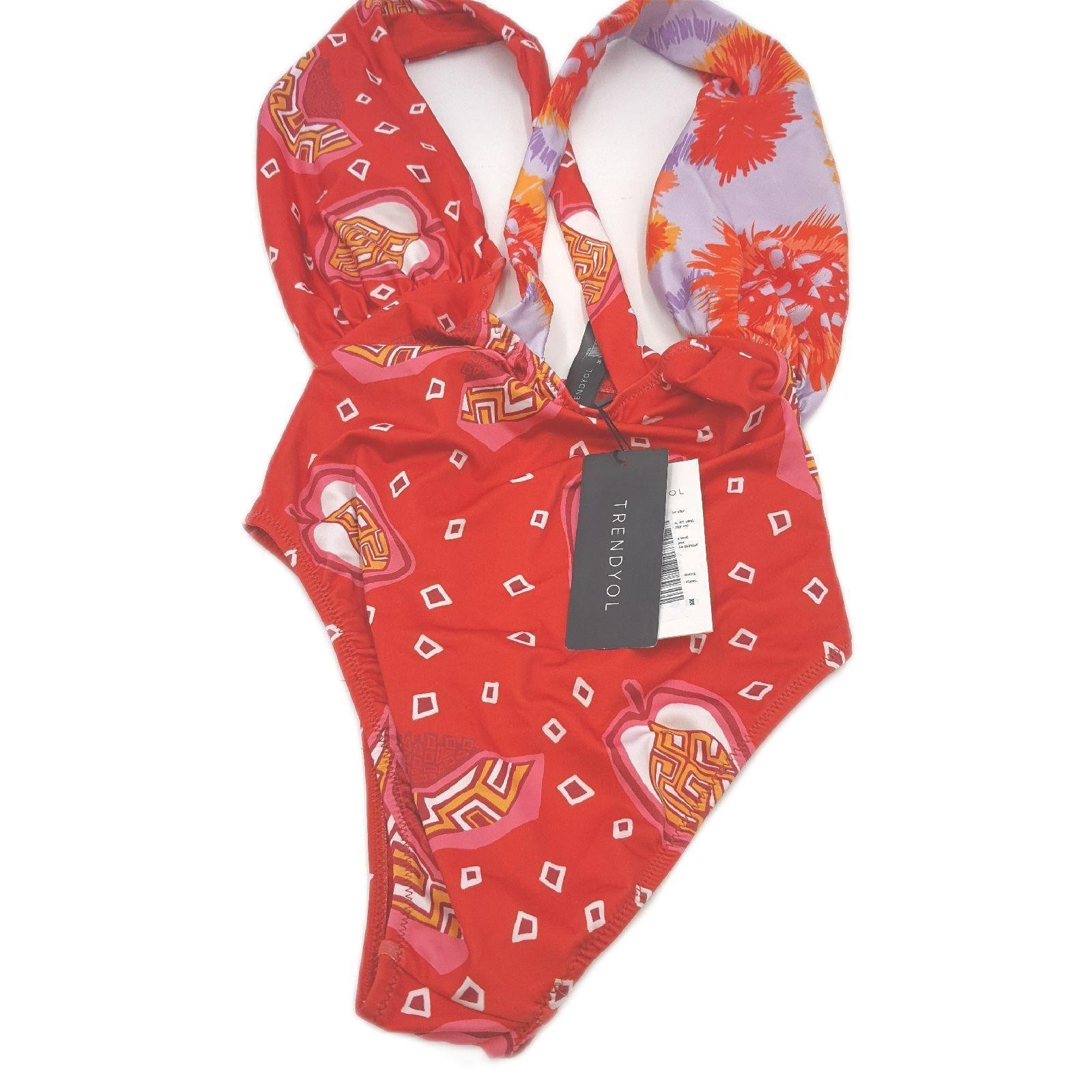 TRENDYOL Damen Badeanzug Einfarbig Bademode Sehr Bunt 36