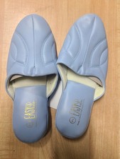 NEW WOMENS COMFORTABLE FAUX LEATHER SLIPPERS 4 COLORS SIZES 7 TO 10