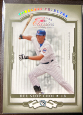 2004 Donruss Classics Timeless Tributes Hee Sop Choi Cubs #’d 38/50