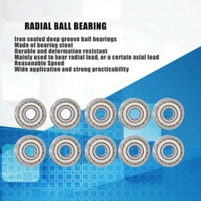 20PCS Miniature Ball Bearings Lightweight Iron Sealed Deep Groove Bearing Radial