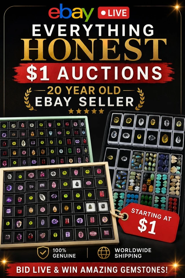 💎 $1 No Reserve MADNESS ! Rare Gemstones, Jewelry & Opals