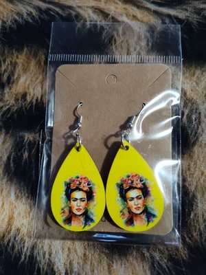 Frida Kahlo Handmade Hook Earrings