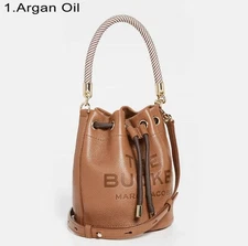 Marc Jacobs The Leather Bucket Bag Crossbody H652L01PF22-212 Argan Oil / Gold