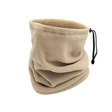 Fleece Neck Warmer Winter Neck Gaiter Ski Tube Scarf Cold Weather Face Khaki