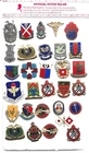 Group of 30 WW2 Post WW2 US Army DUI Military Unit Crests with no backings