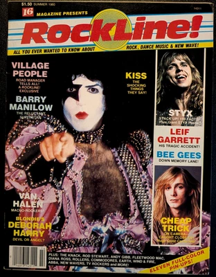 16 Magazine's RockLine Summer 1980 KISS Van Halen Styx Blondie Village People KC - Image 1 of 4