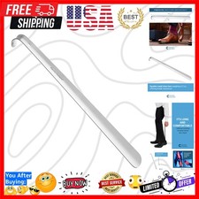 Perfect Metal Shoe Horn Long Handle 16.5"/42cm - Multifunctional Stainless St...